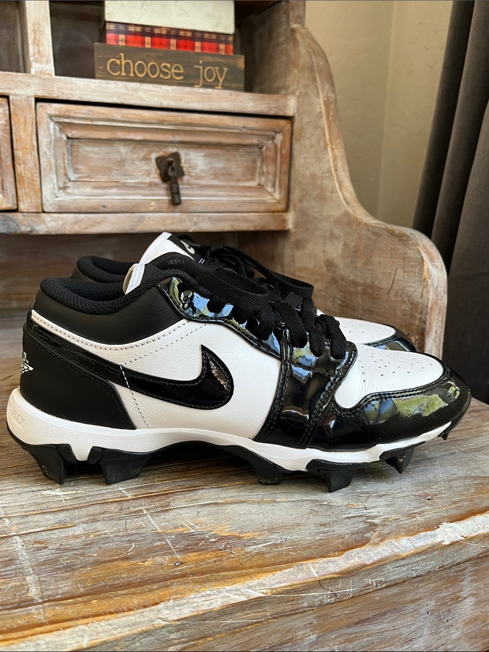 🖤🤍 Jordan 1 Multisport Cleats White Black Panda Size 6Y Unisex Nike